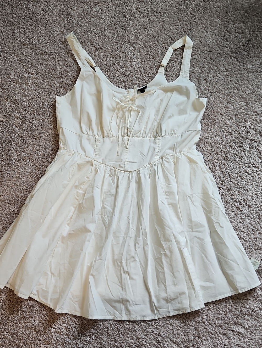 torrid Cream Cloud Corset Detail Mini Dress